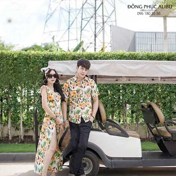 Áo Nhóm Đi Biển Couple AVDDB010 