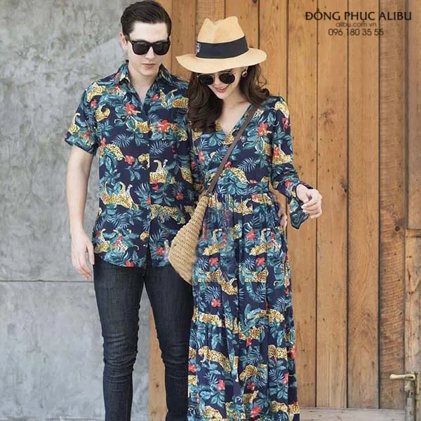 Áo Nhóm Đi Biển Couple AVDDB012