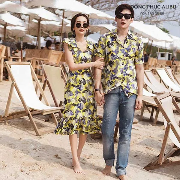 Áo Váy Đôi Đi Biển AVDDB02