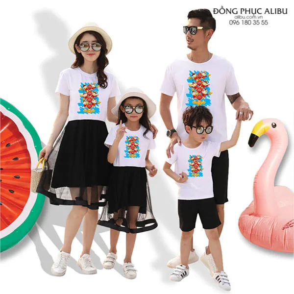 Quần Áo Gia Đình Đi Biển Mẫu BXAGDDB014
