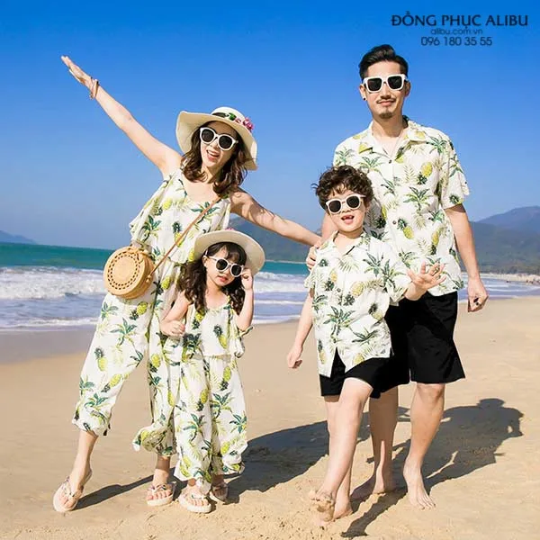 Áo Gia Đình Đi Biển Mẫu BXAGDDB03