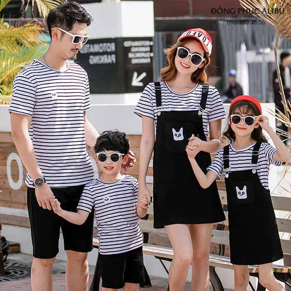 Đồng Phục Gia Đình Đi Biển Mẫu BXAGDDB07